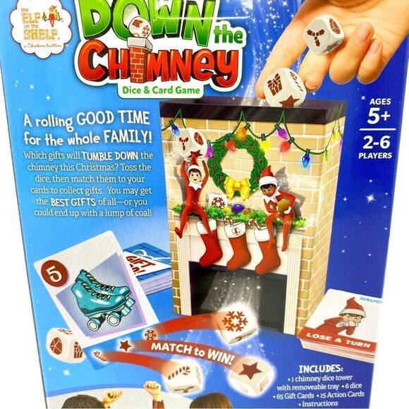 Elf On The Shelf Down The Chimney Dice & Card Game - Picture 5 of 6